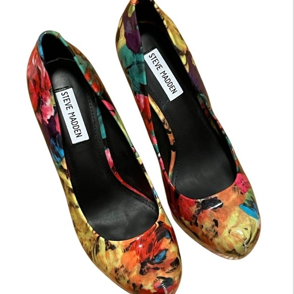 Steve Madden Floral High Heel Pumps Size 9.5 - Picture 2 of 9